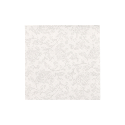 14 x 20 Servietten "ROYAL Collection" 1/4-Falz 25 cm x 25 cm weiss "Ornaments"