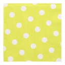 10 x 20 Servietten, 3-lagig 1/4-Falz 40 cm x 40 cm limonengrün "Dots"