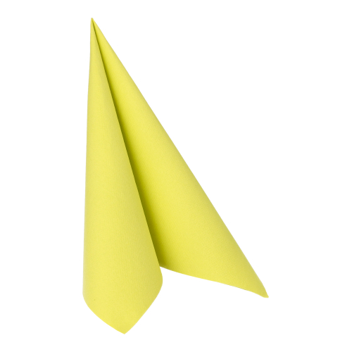 [10762] 8 x 20 Servietten "ROYAL Collection" 1/4-Falz 40 cm x 40 cm limonengrün