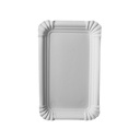 8 x 250 Teller, Pappe "pure" eckig 10 cm x 16 cm weiss
