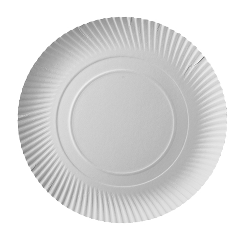 [11140] 2 x 100 Teller, Pappe "pure" rund Ø 32 cm · 2 cm weiss