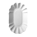 4 x 250 Schalen, Pappe "pure" oval 9 cm x 16 cm x 3 cm weiss