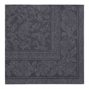 8 x 20 Servietten "ROYAL Collection" 1/4-Falz 40 cm x 40 cm schwarz "Ornaments"