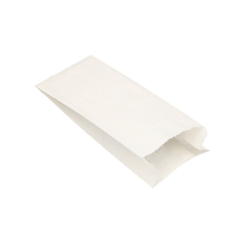 [11532] 1000 Papierfaltenbeutel, Cellulose, gefädelt 24 cm x 11 cm x 6 cm weiss Füllinhalt 1 kg