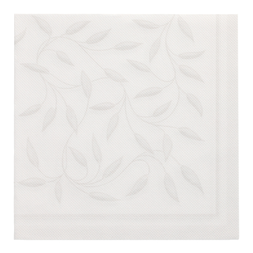 5 x 50 Servietten "ROYAL Collection" 1/4-Falz 40 cm x 40 cm weiss "New Mediterran"