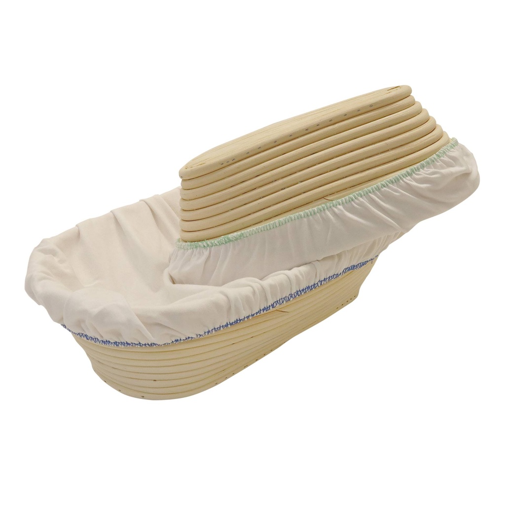 Gärtücher für rechteckige Gärkörbe, 120 x 270 mm, weiß