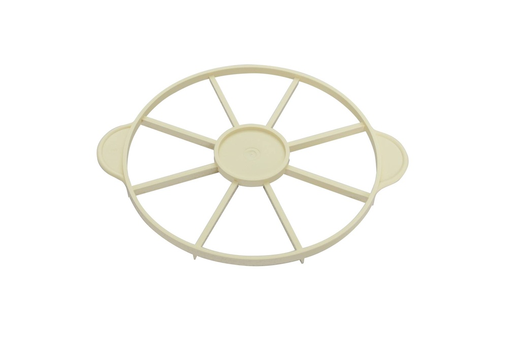 [220108] Tortenteiler aus PP, 32 cm × 26,5 cm, elfenbein, 8-teilig