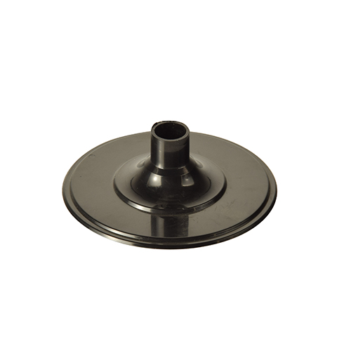 [12181] 10 x 50 Unterteile für Stiel-Gläser, PS rund Ø 6,55 cm · 2,05 cm schwarz