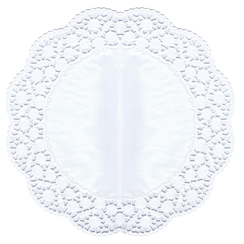 25 x 6 Tortenspitzen rund Ø 36 cm weiss