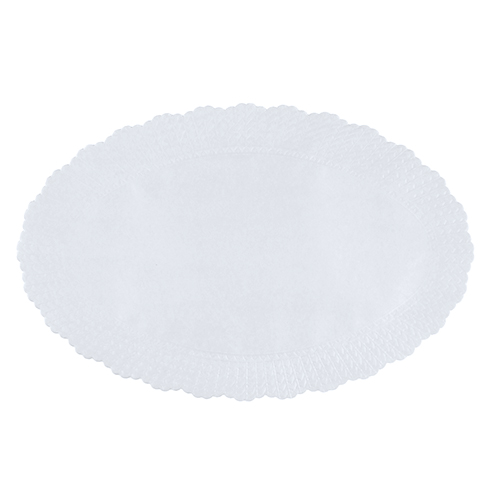 10 x 500 Plattenpapiere oval 23 cm x 35,5 cm weiss