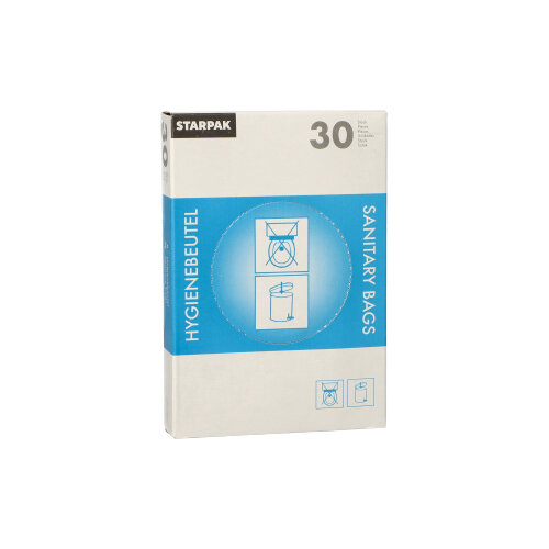 50 x 30 Hygienebeutel 28,5 cm x 8 cm x 7 cm weiss im Spenderkarton