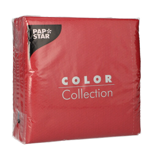 12 x 100 Servietten, 1-lagig 1/4-Falz 33 cm x 33 cm bordeaux