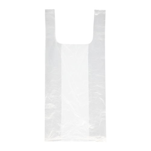 8 x 250 Hemdchen-Tragetaschen, HDPE 48 cm x 22 cm x 12 cm transparent Knotenbeutel