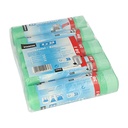 5 x 125 Müllbeutel mit Zugband, HDPE 30 l 62 cm x 55 cm grün