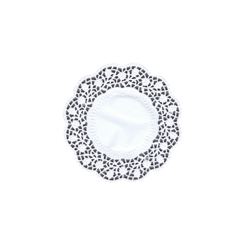 [12453] 20 x 100 Teller- und Tassendeckchen rund Ø 15 cm weiss