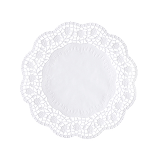 [12454] 20 x 100 Tortenspitzen rund Ø 20 cm weiss