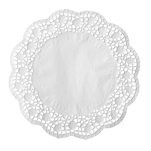 20 x 100 Tortenspitzen rund Ø 32 cm weiss