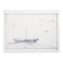 10 x 100 Tischsets, Papier 30 cm x 40 cm weiss "Ruderboot"