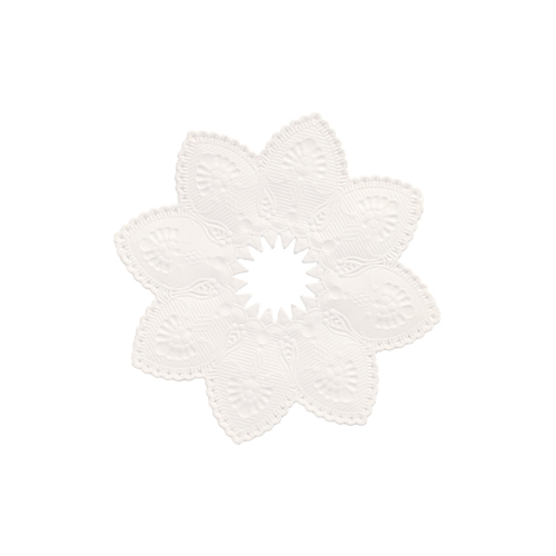 10 x 100 Kerzen-Manschetten rund Ø 10 cm weiss