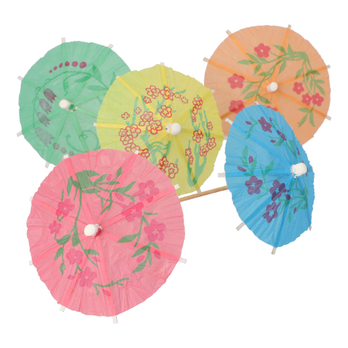 [12662] 20 x 6 Deko-Picker 10 cm "Eisschirmchen Asia"