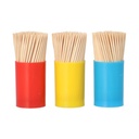 10 x 450 Zahnstocher, Holz rund 6,8 cm in Dose