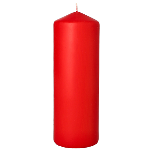 [13080] 6 x Stumpenkerze Ø 70 mm · 200 mm rot