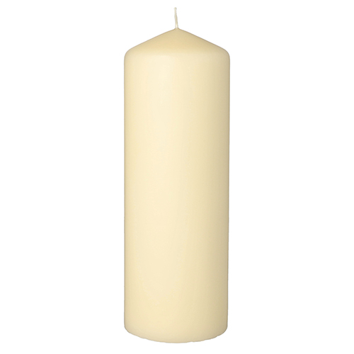 [13085] 6 x Stumpenkerze Ø 70 mm · 200 mm creme