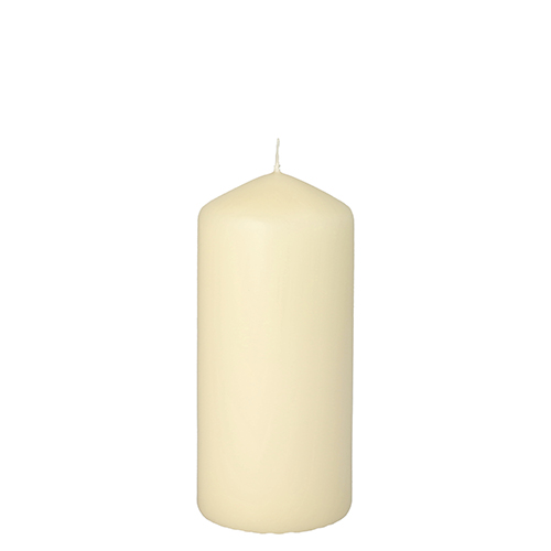 [13586] 10 x Stumpenkerze Ø 60 mm · 130 mm creme