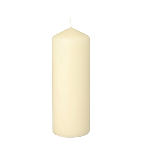 [13606] 10 x Stumpenkerze Ø 60 mm · 165 mm creme