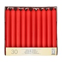 4 x 30 Tafelkerzen Ø 2,1 cm · 19,6 cm rot