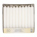 4 x 50 Tafelkerzen Ø 2,1 cm · 19,6 cm weiss