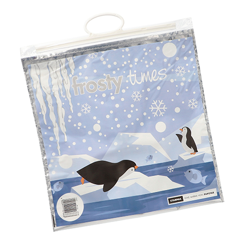 75 x Tiefkühltragetaschen, LDPE 12 l 47 cm x 43 cm "Frosty Times"