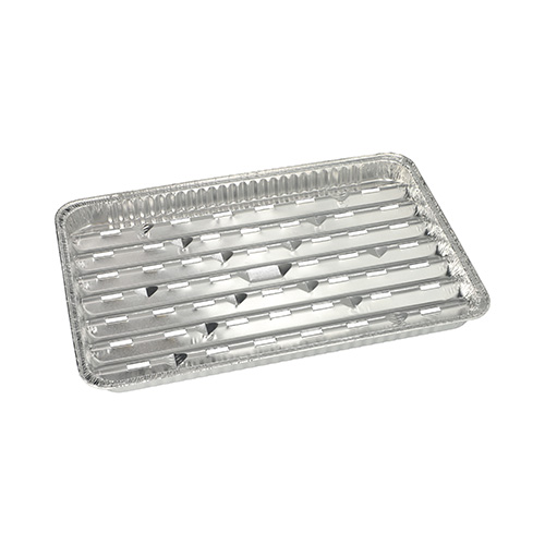 [14530] 10 x 5 Grillschalen, Alu eckig 2,5 cm x 23 cm x 34 cm