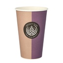 20 x 50 Trinkbecher, Pappe "To Go" 0,4 l Ø 9 cm · 13,5 cm "Barista Time"