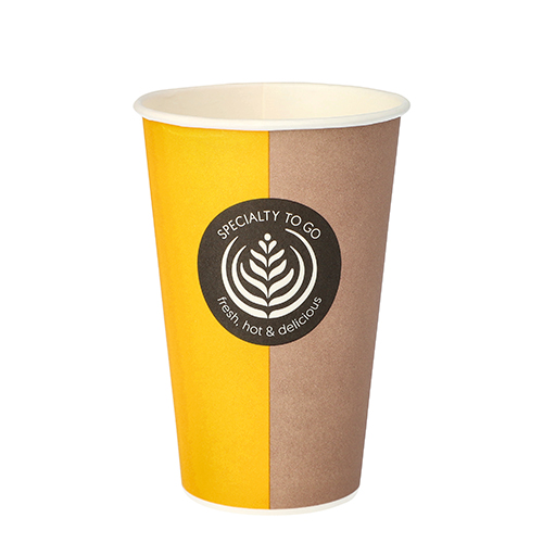 20 x 50 Trinkbecher, Pappe "To Go" 0,3 l Ø 8 cm · 11,6 cm "Barista Time"