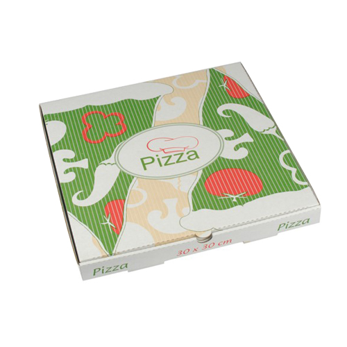 [15196] 100 Pizzakartons, Cellulose "pure" eckig 30 cm x 30 cm x 3 cm