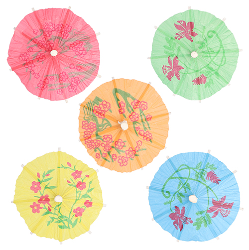 [16679] 12 x 144 Deko-Picker 10 cm farbig sortiert "Eisschirmchen"