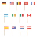 10 x 500 Deko-Picker 8 cm "Nationen"