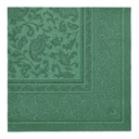 8 x 20 Servietten "ROYAL Collection" 1/4-Falz 40 cm x 40 cm dunkelgrün "Ornaments"