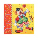 15 x 20 Servietten, 3-lagig 1/4-Falz 33 cm x 33 cm "Clown"