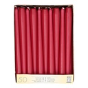 2 x 50 Leuchterkerzen Ø 2,2 cm · 25 cm bordeaux