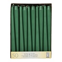 2 x 50 Leuchterkerzen Ø 2,2 cm · 25 cm dunkelgrün