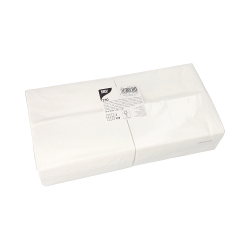 4 x 250 Servietten, 2-lagig 1/8-Falz 33 cm x 33 cm weiss