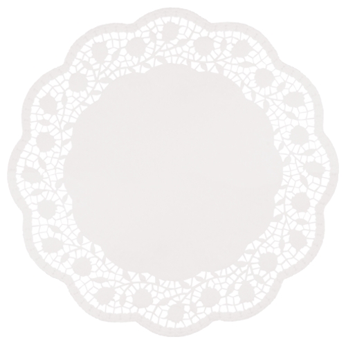 4 x 250 Tortenspitzen rund Ø 36 cm weiss