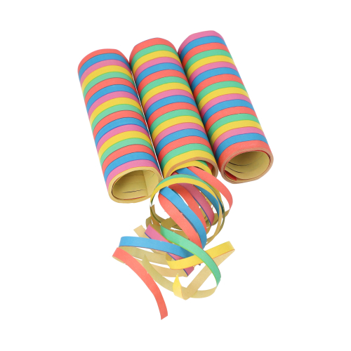 15 x 3 Luftschlangen 4 m "Stripes" flammhemmend