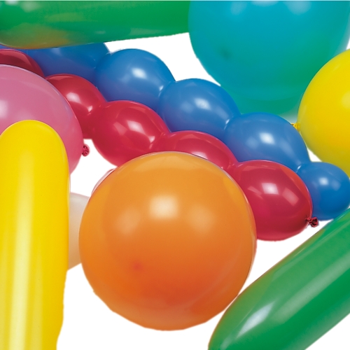 5 x 75 Luftballons farbig sortiert "verschiedene Formen", extra groß
