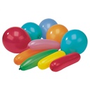 15 x 10 Luftballons farbig sortiert "verschiedene Formen"