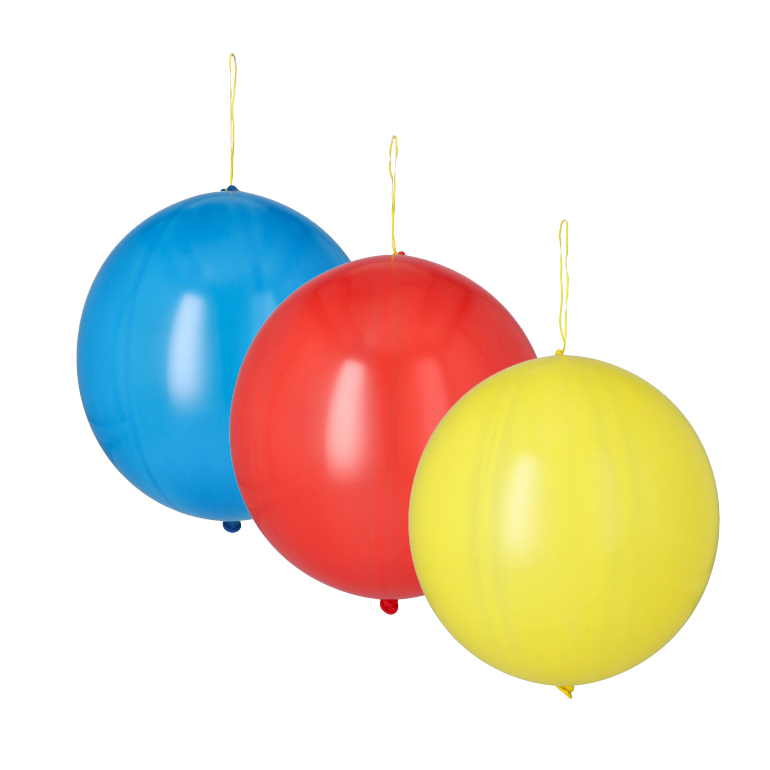 15 x 3 Punch Ballons Ø 40 cm farbig sortiert