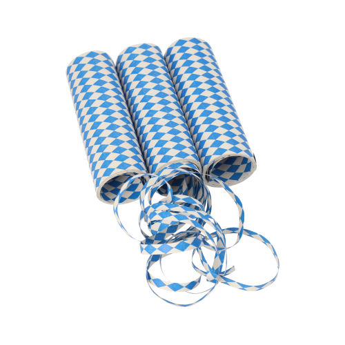 10 x 3 Luftschlangen 4 m "Bayrisch Blau" flammhemmend