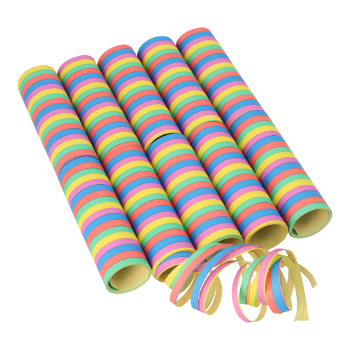 [18837] 10 x 10 Luftschlangen 4 m "Stripes" flammhemmend